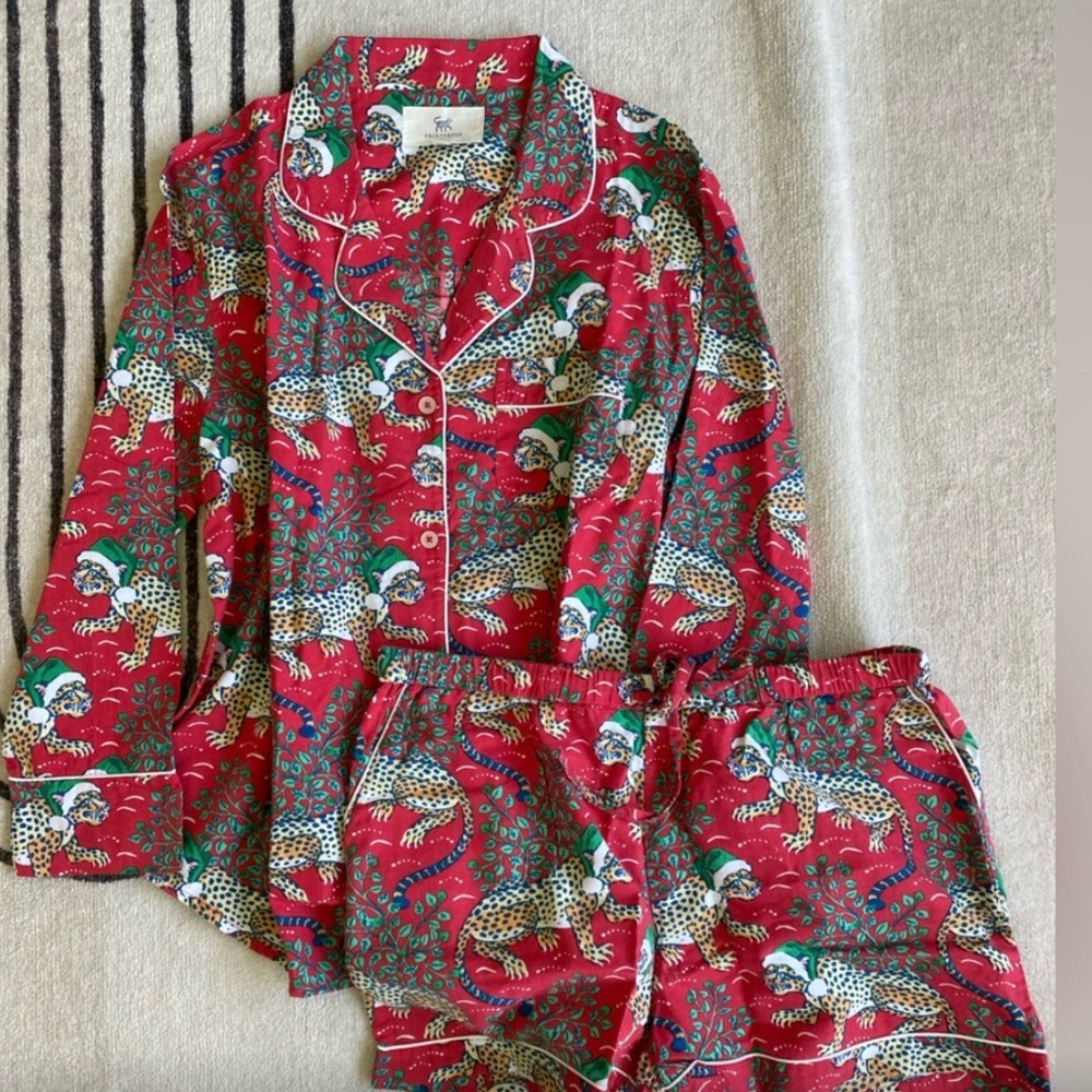 Printfresh Red Leopard Print Pajama Set
